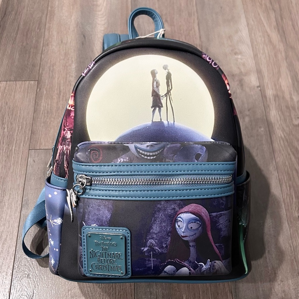 Loungefly Nightmare Before Christmas Backpack - Black and Blue